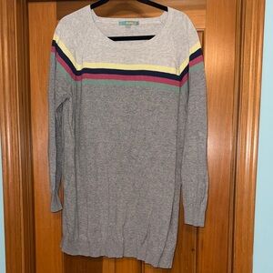 Boden Striped Gray Sweater Tunic